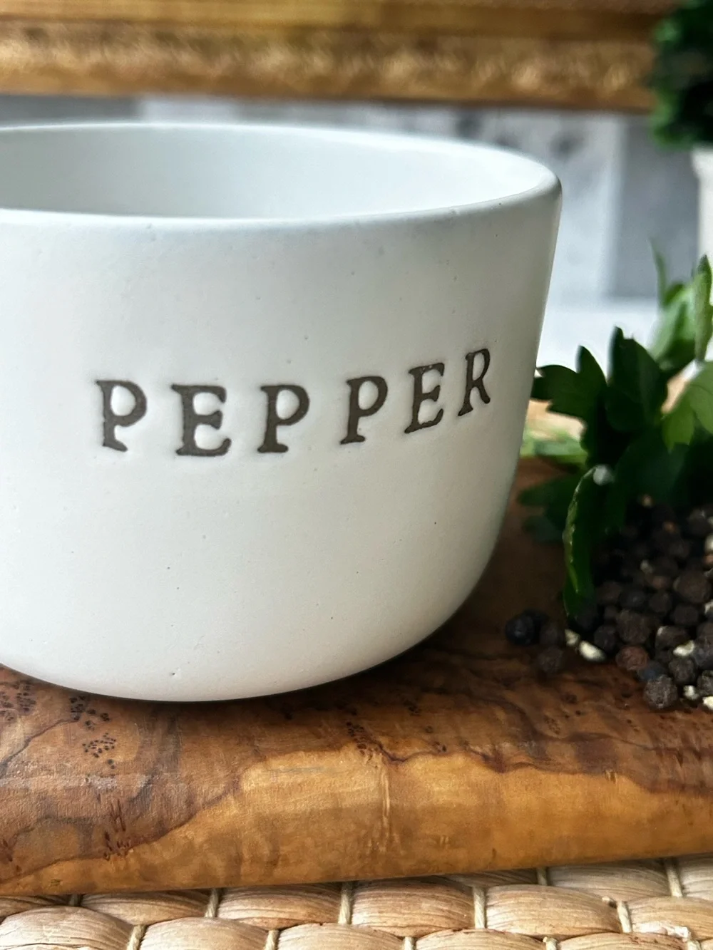 🌴Charming Hearth & Hand W/ Magnolia Pepper Stoneware Jar Cellar | Farmhouse